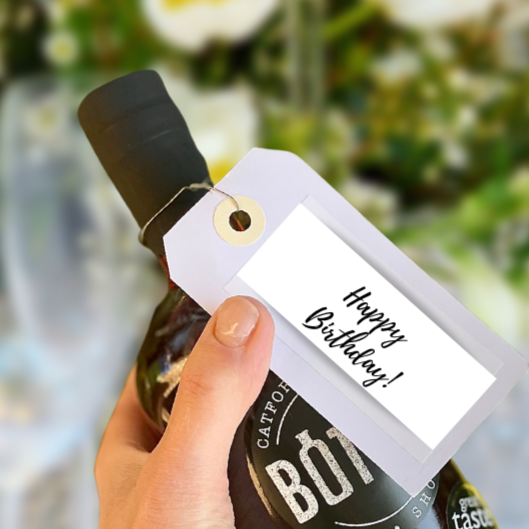 Happy Birthday label