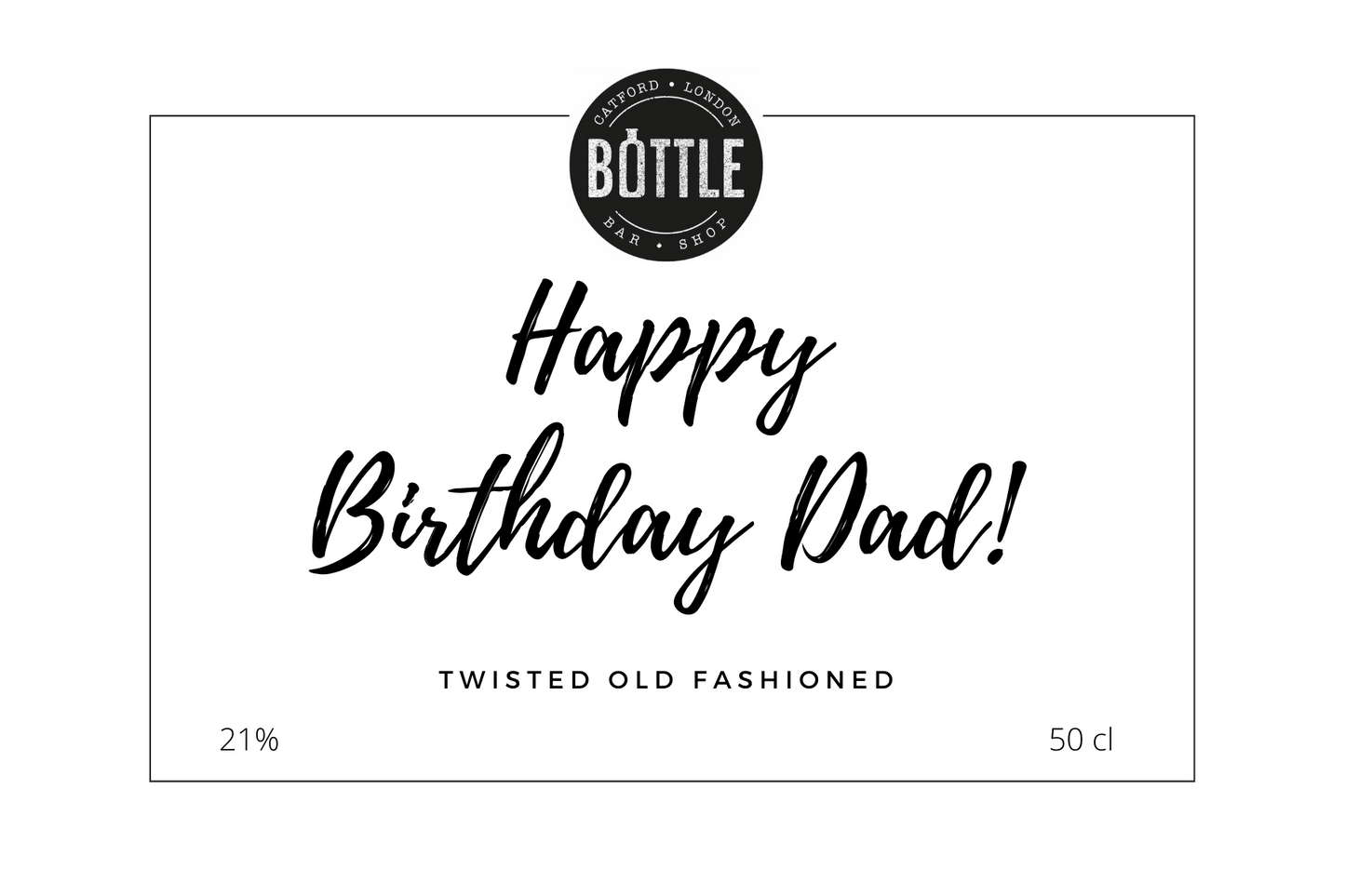 Happy Birthday label