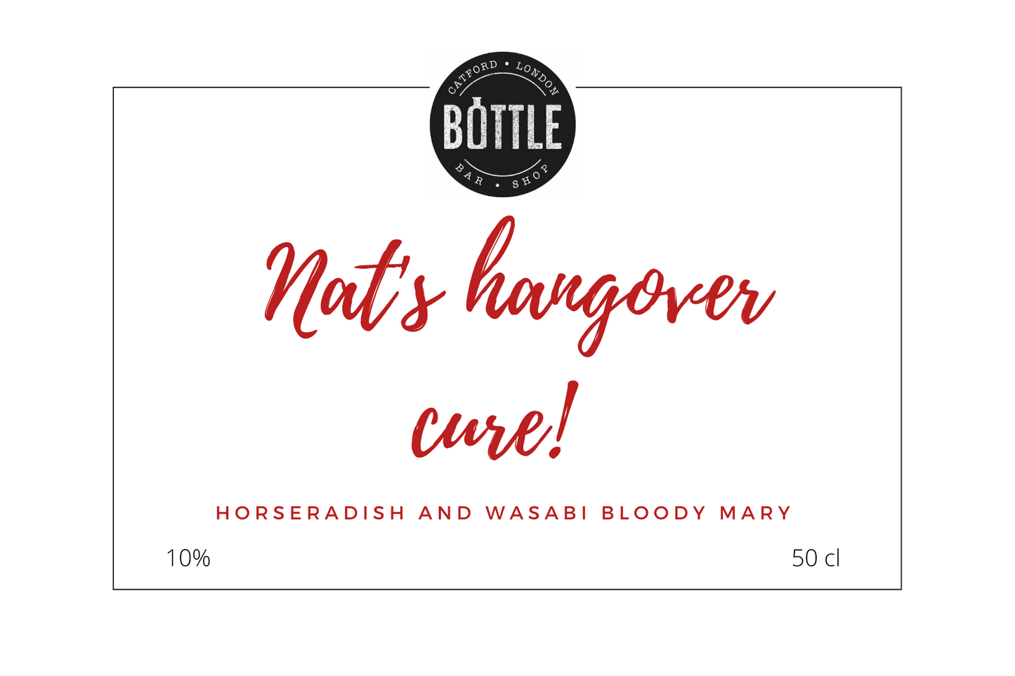 Award–Winning Horseradish and Wasabi Bloody Mary with Personalised Label – A Spicy Classic with a Personal Touch