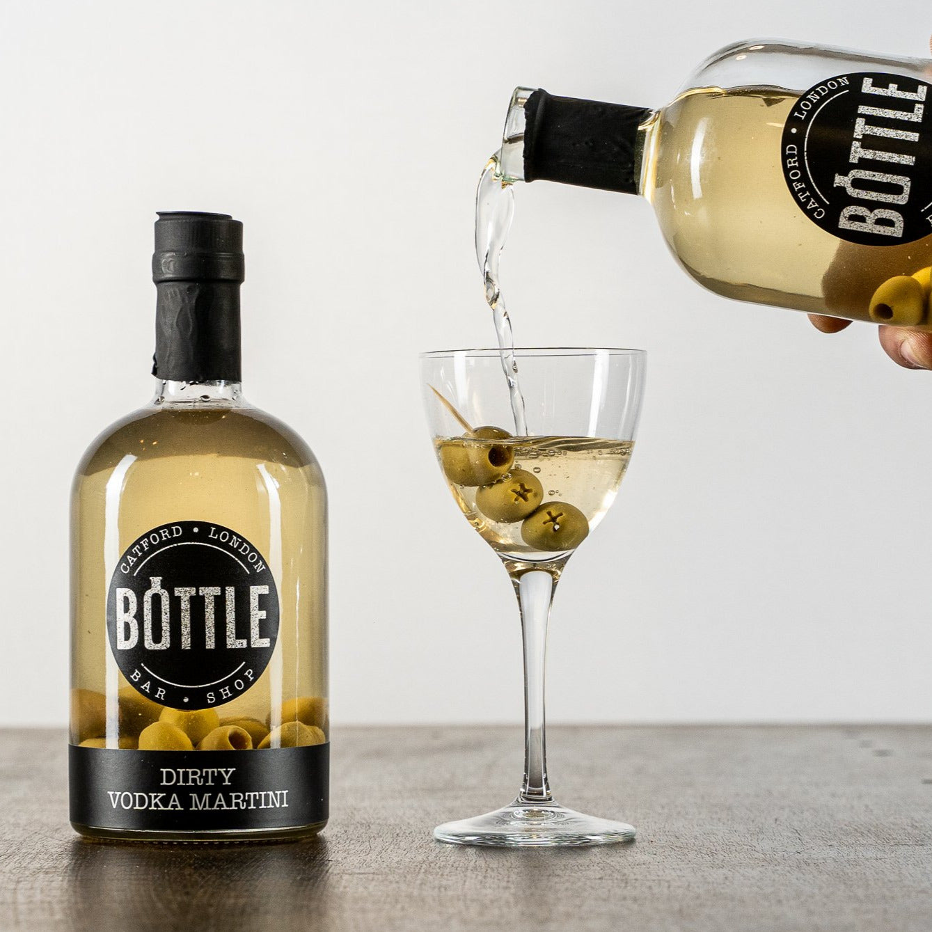 Dirty-vodka-martini-cocktail-with-olives-made-in-London