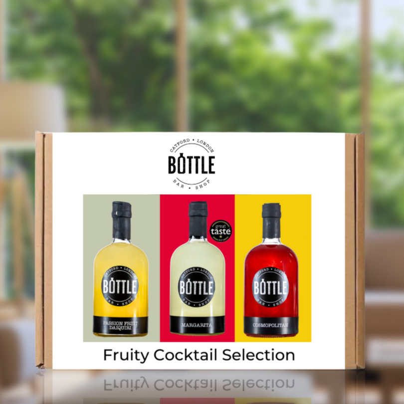 award winning Fruity Cocktail Gift Set in a gift box, made in the UK, made in small batches