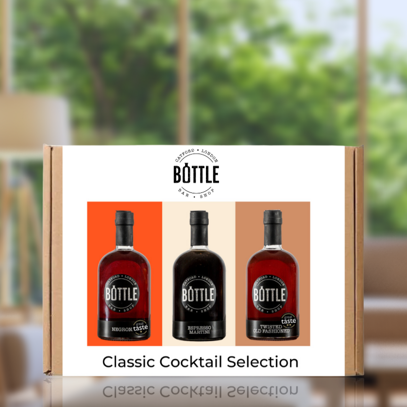 award winning Classic Cocktail Gift Set in a gift box, made in the UK, made in small batches