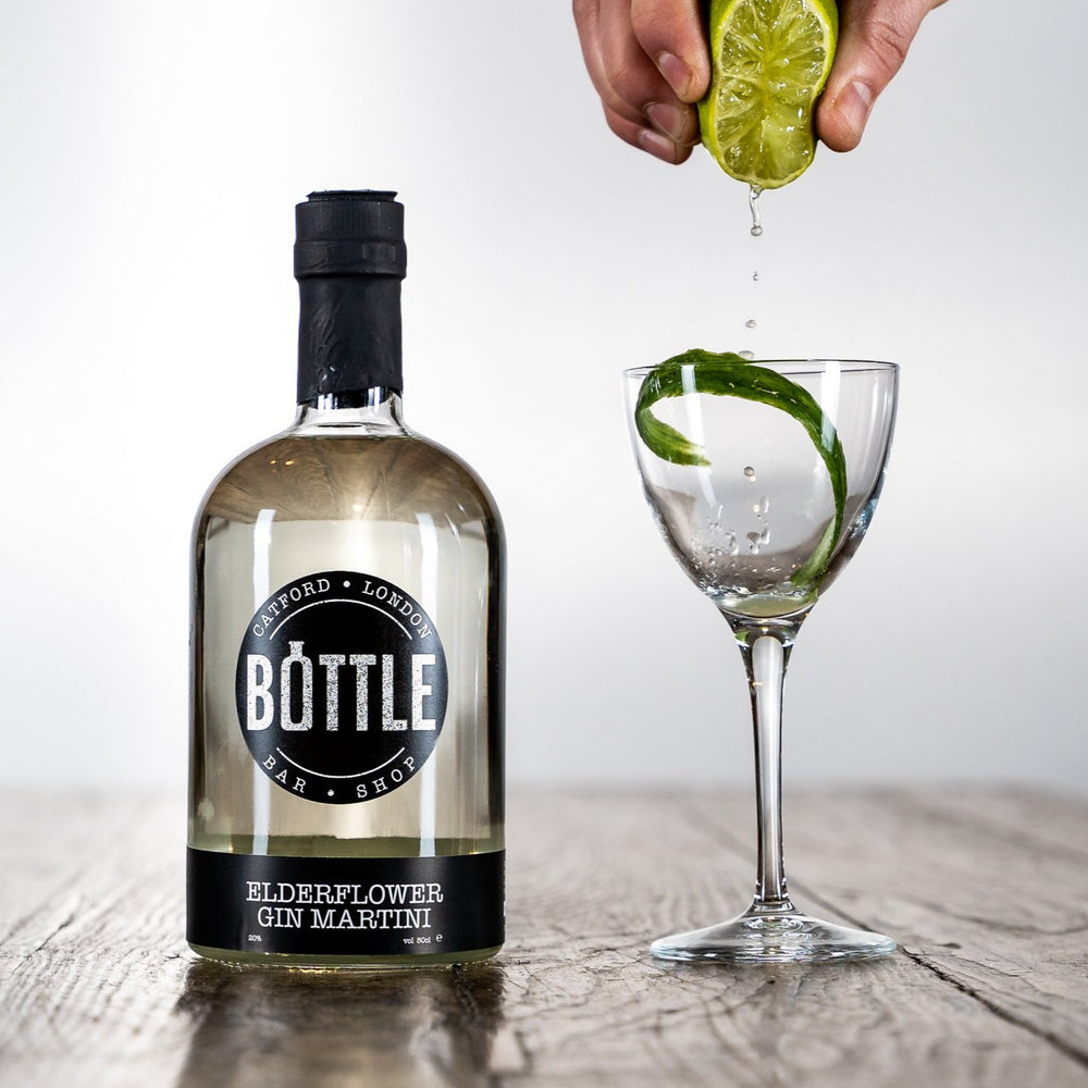 
                  
                    Handmade Elderflower Gin Martini, made in small batches. Serve in a martini glass with a slice of cucumber
                  
                