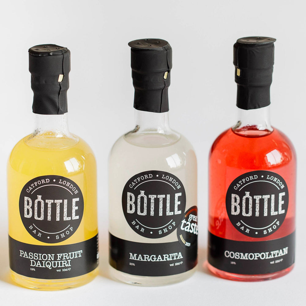 
                  
                    Mini cocktails in the Fruity Cocktail Gift Set, made in the UK, made in small batches 
                  
                