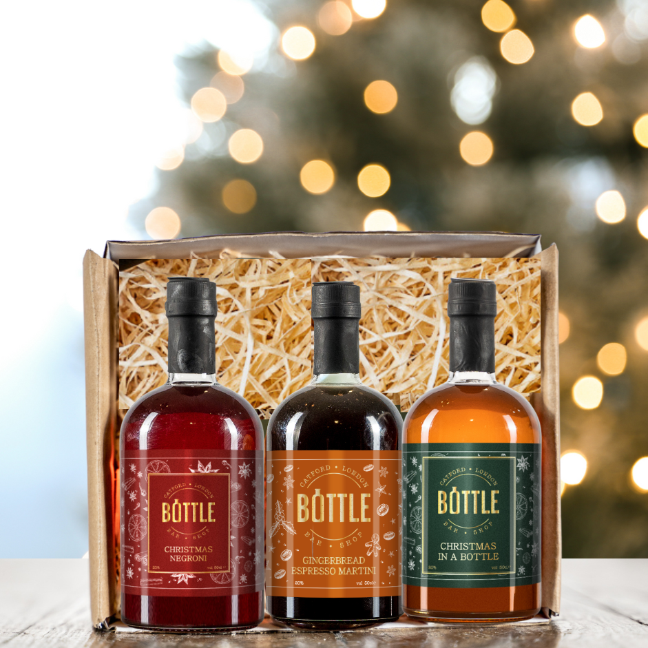 award winning festive Cocktail Gift Set in a gift box, made in the UK, made in small batches