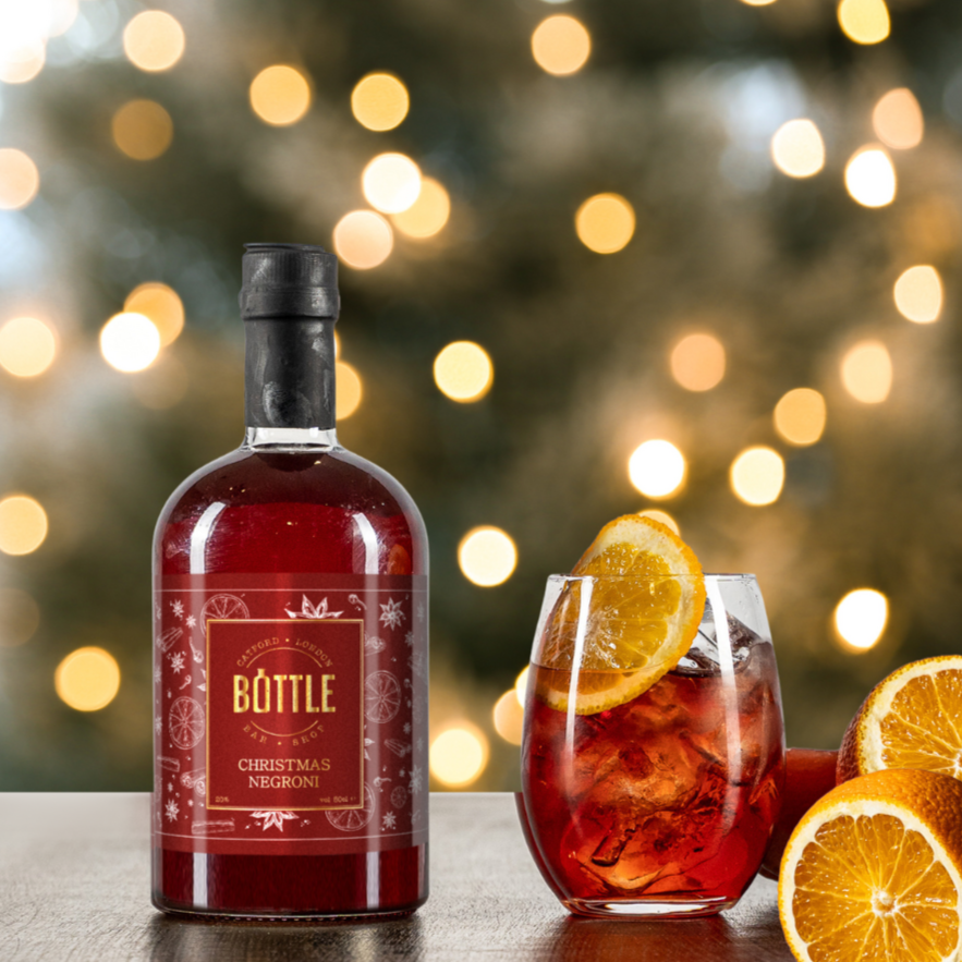 
                  
                    award winning festive Cocktail Gift Set with a Christmas Negroni
                  
                